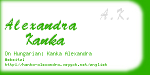 alexandra kanka business card